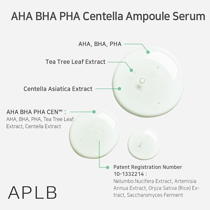 AHA BHA PHA CENTELLA AMPOULE SERUM - lakštinė kaukė su AHA, BHA ir PHA rūgštimis 40ML