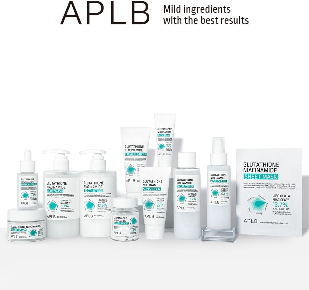 Glutathione Niacinamide Sheet Mask - glutationo ir niacinamido lakštinė veido kaukė