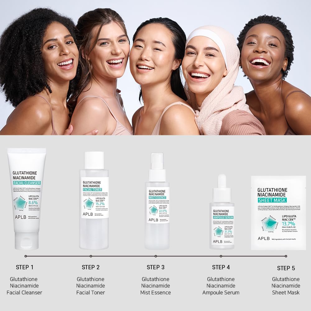 Glutathione Niacinamide Sheet Mask - glutationo ir niacinamido lakštinė veido kaukė