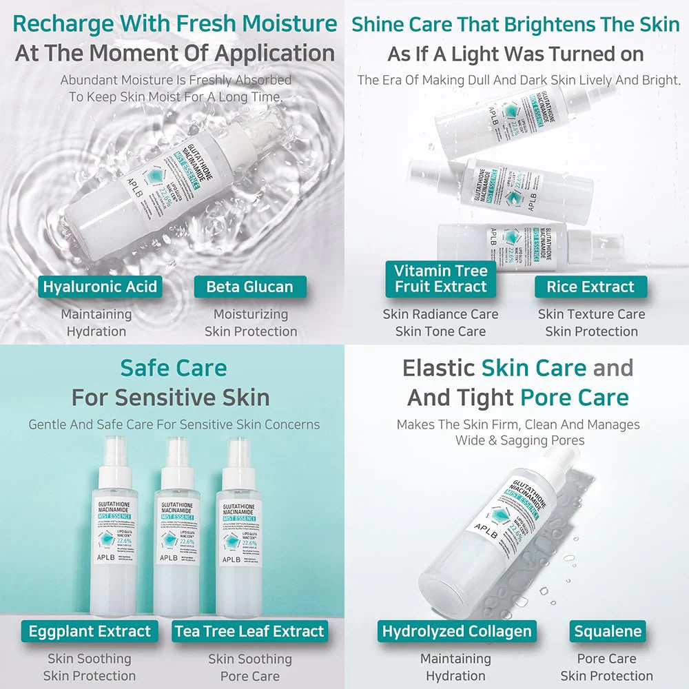 Glutathione Niacinamide Mist Essence - Glutationo ir niacinamido dulksna