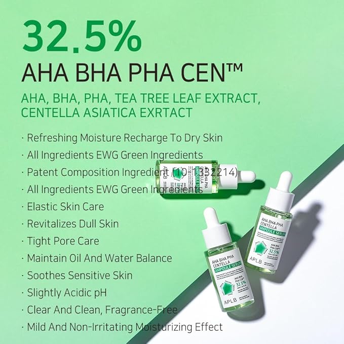 AHA BHA PHA CENTELLA AMPOULE SERUM - lakštinė kaukė su AHA, BHA ir PHA rūgštimis 40ML