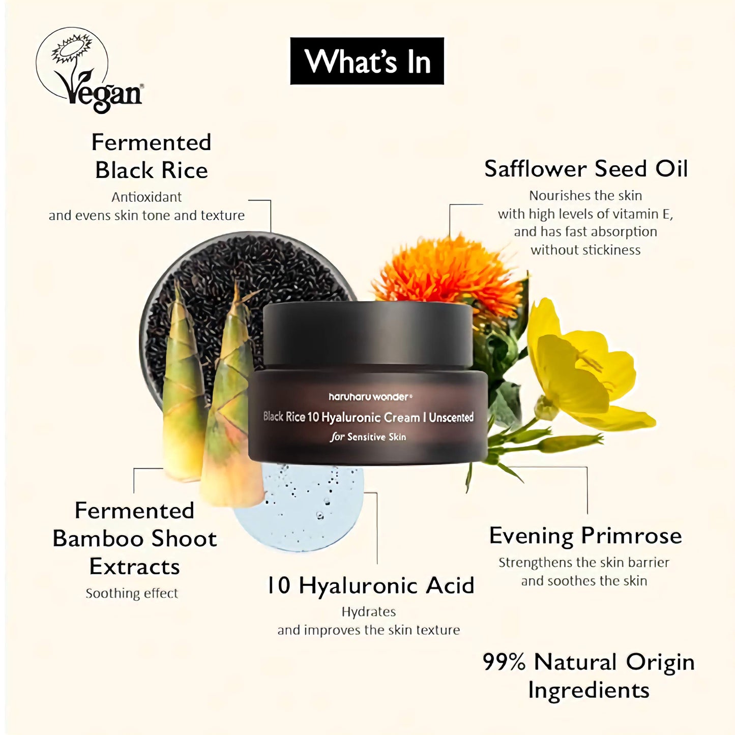 HARUHARU WONDER BLACK RICE 10 HYALURONIC CREAM UNSCENTED