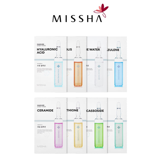 MASCURE WHITENING SOLUTION SHEET MASK - šviesinamoji lakštinė kaukė su glutationu