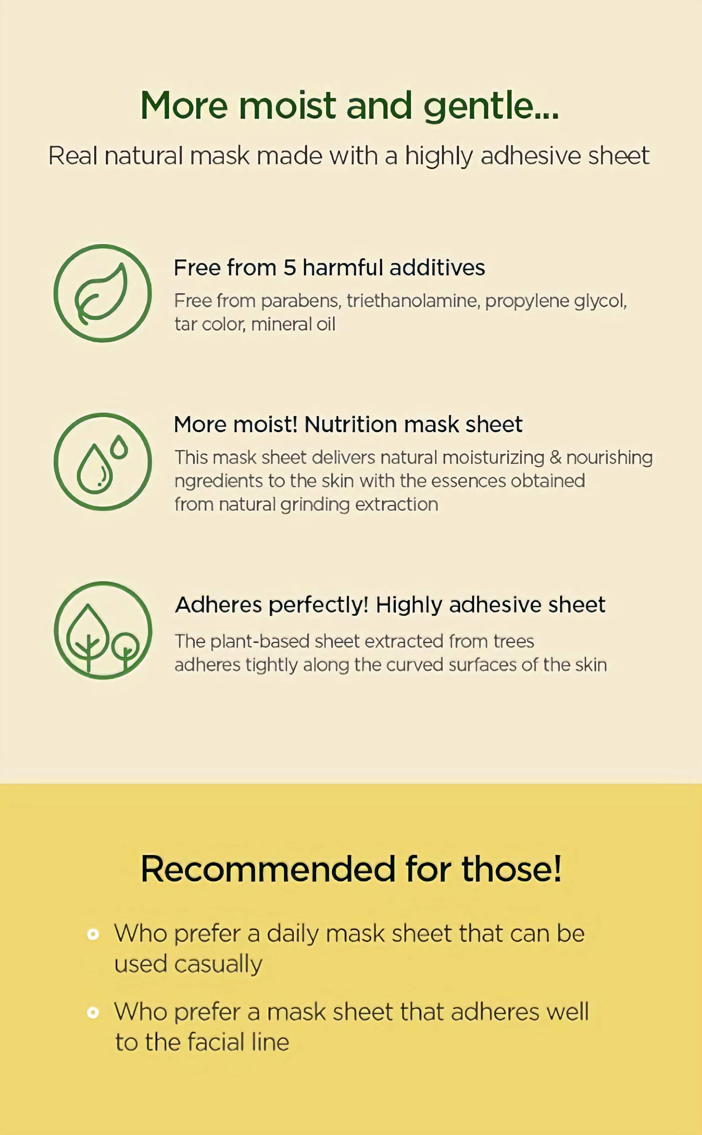 REAL NATURE FACE MASK WITH SHEA BUTTER EXTRACT - Intensyviai maitinanti ir drėkinanti lakštinė kaukė su taukmedžio sviesto ekstraktu
