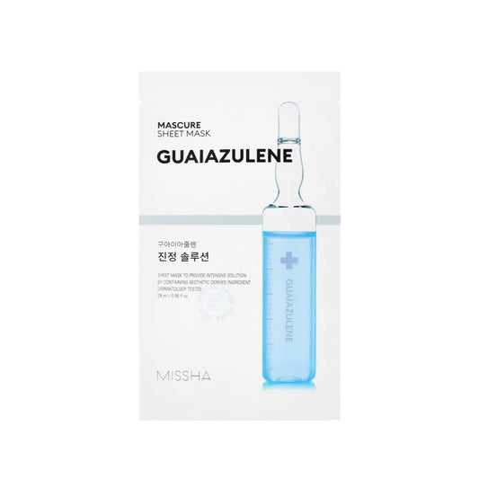 MISSHA Mascure Calming Solution Lakštinė kaukė Guaiazulene