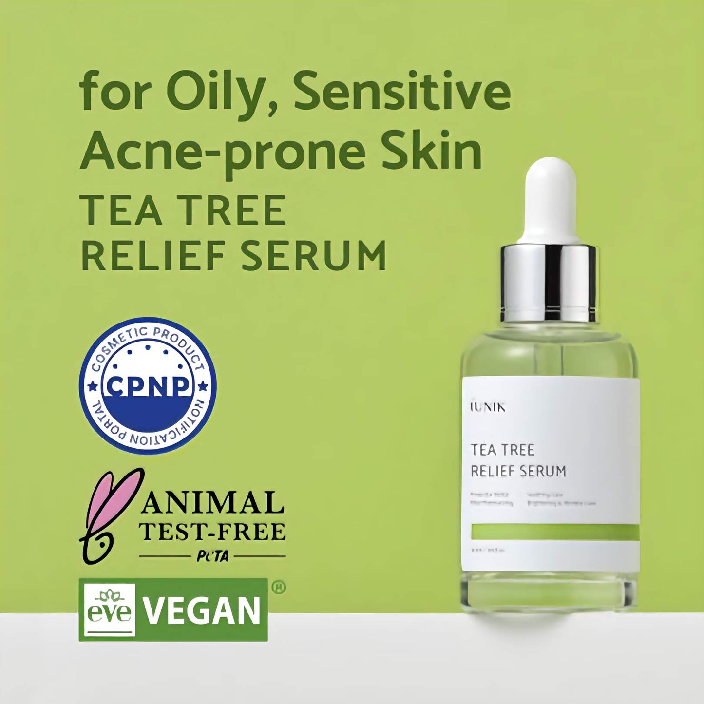 IUNIK - TEA TREE RELIEF SERUM - raminantis arbatmedžio serumas