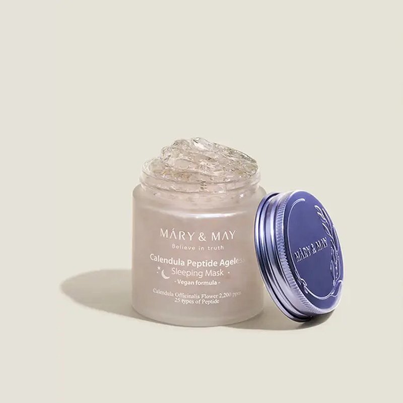 CALENDULA PEPTIDE AGELESS SLEEPING MASK - Naktinė veido kaukė su medetkų žiedlapiais ir peptidais