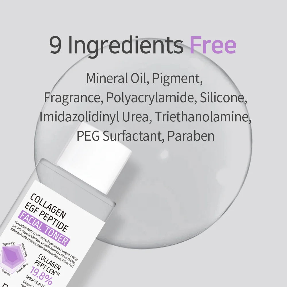 COLLAGEN EGF PEPTIDE FACIAL TONER - Kolageno, EGF ir peptidų tonikas 160ML
