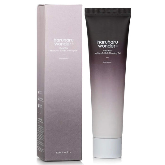 HARUHARU WONDER BLACK RICE MOISTURE 5.5 SOFT CLEANSING GEL - gelinis prausiklis
