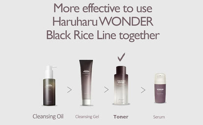 HARUHARU WONDER BLACK RICE HYALURONIC TONER FREE OF ALCOHOL FRAGRANCE - juodųjų ryžių ir hialurono tonikas