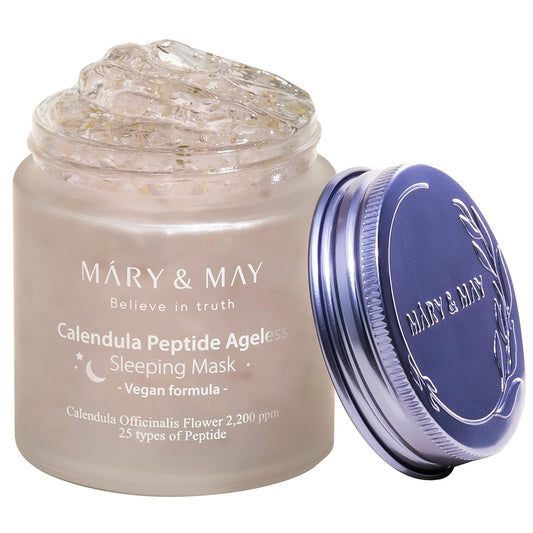 CALENDULA PEPTIDE AGELESS SLEEPING MASK - Naktinė veido kaukė su medetkų žiedlapiais ir peptidais