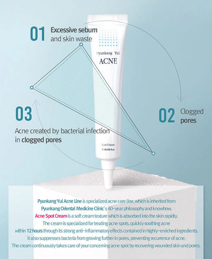 ACNE SPOT CREAM - kremas nuo spuogų ir uždegimo (15 ml)