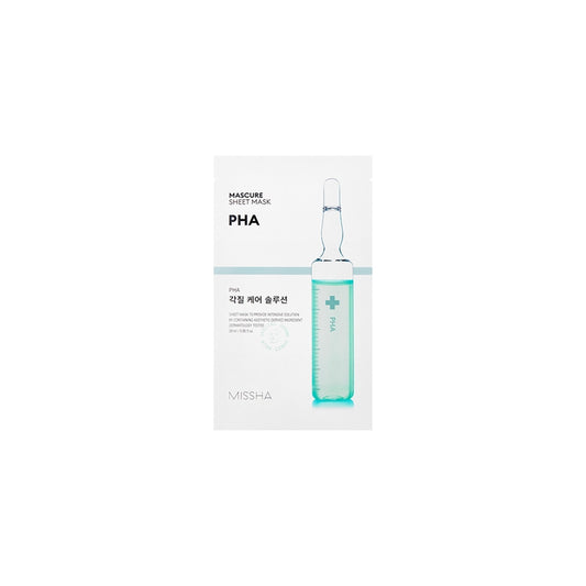 Mascure Peeling PHA Solution Sheet Mask - Pilingo lakštinė kaukė su PHA rūgštimi
