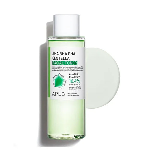AHA BHA PHA CENTELLA FACIAL TONER - Veido Tonikas su AHA, BHA, PHA ir Centelės Ekstraktu 160ML