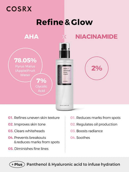 AHA 7 WHITEHEAD POWER LIQUID - eksfolijuojanti priemonė su AHA rūgštimis