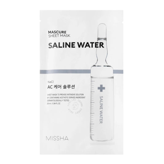 Missha Mascure AC Care Saline Water Sheet mask - lakštinė kaukė su druskos tirpalu į akne linkusiai odai