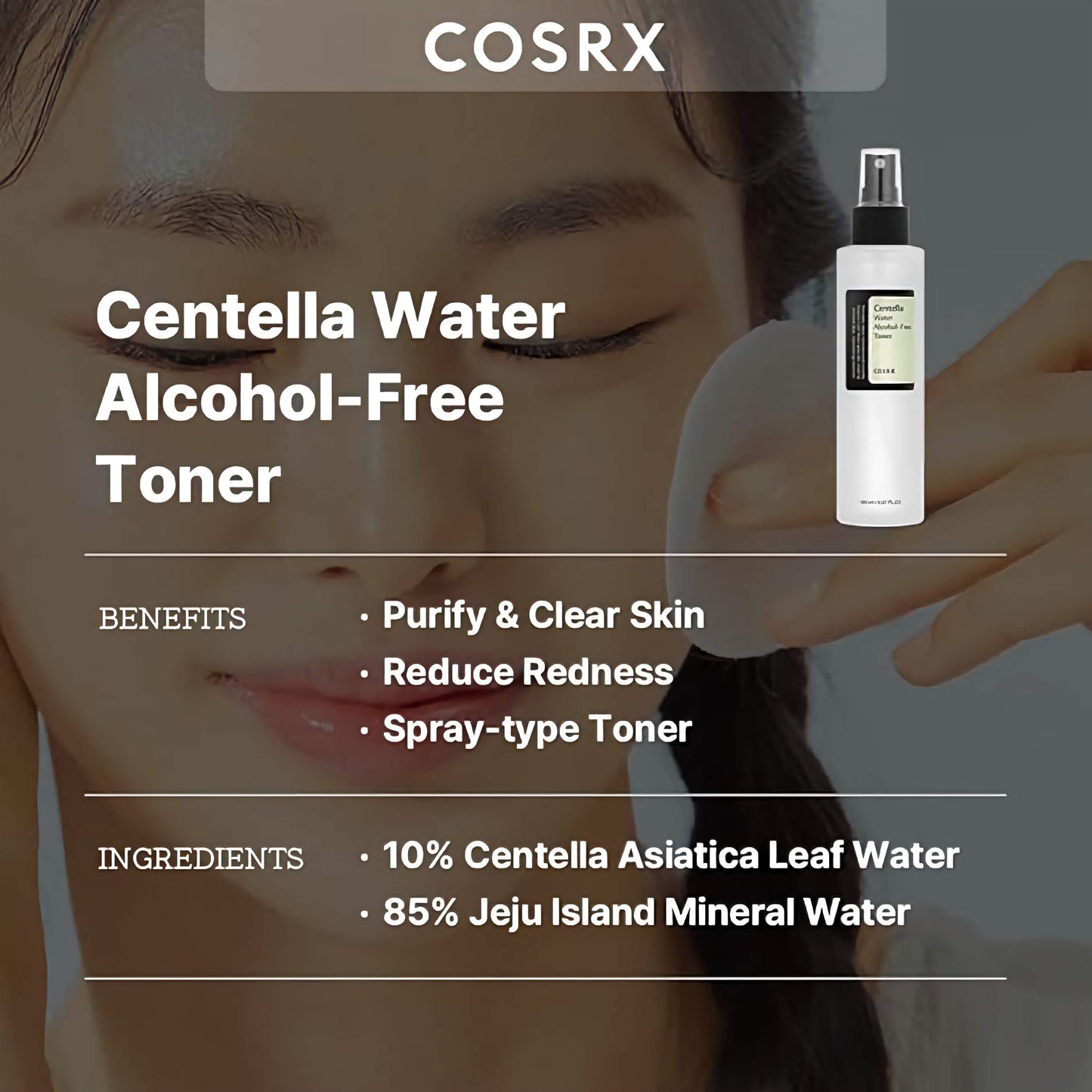 CENTELLA WATER ALCOHOL-FREE TONER – raminantis ir drėkinantis veido tonikas