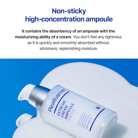 EXTREME CREAM AMPOULE – Intensyviai drėkinanti ir odos barjerą stiprinanti ampulė