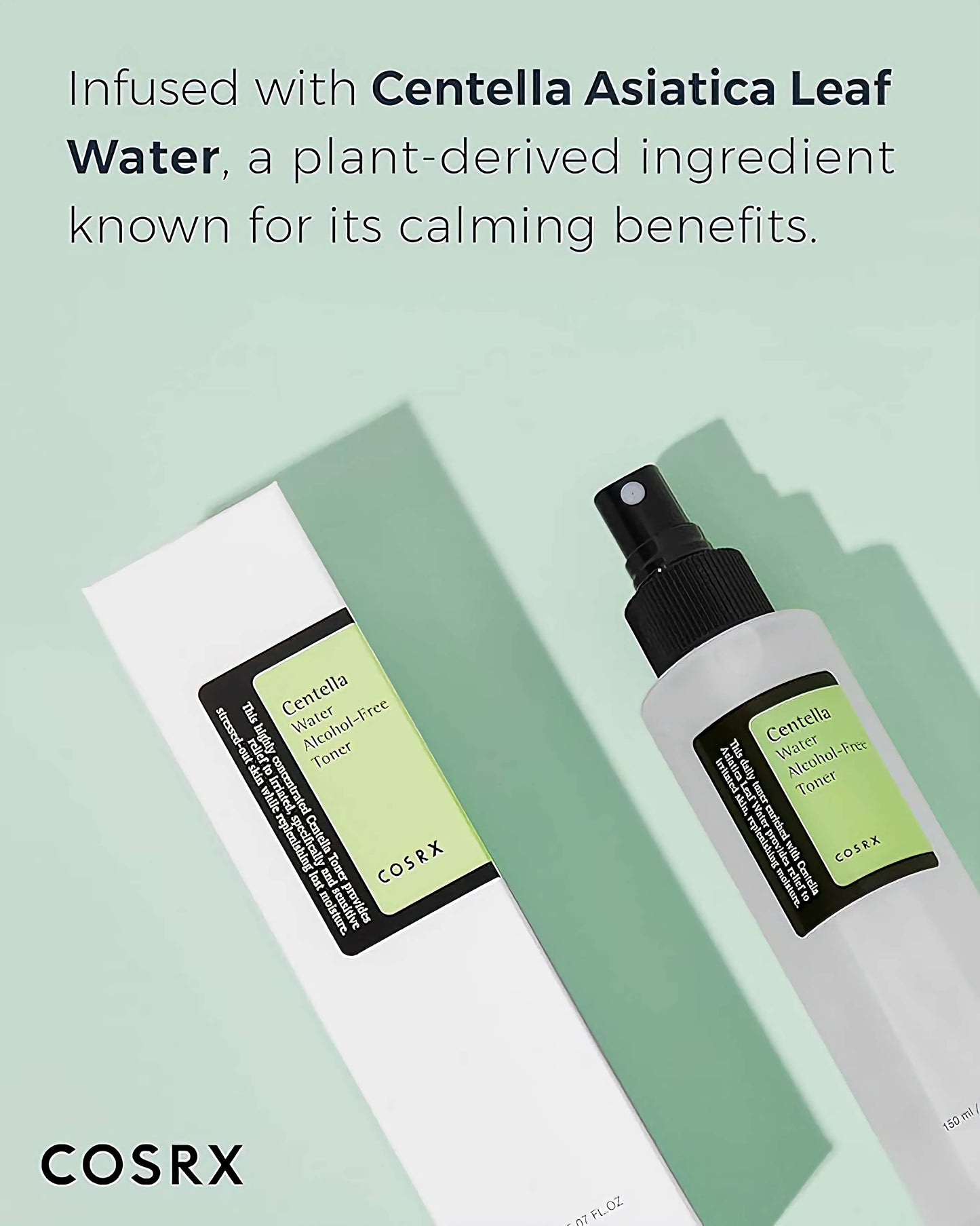 CENTELLA WATER ALCOHOL-FREE TONER – raminantis ir drėkinantis veido tonikas