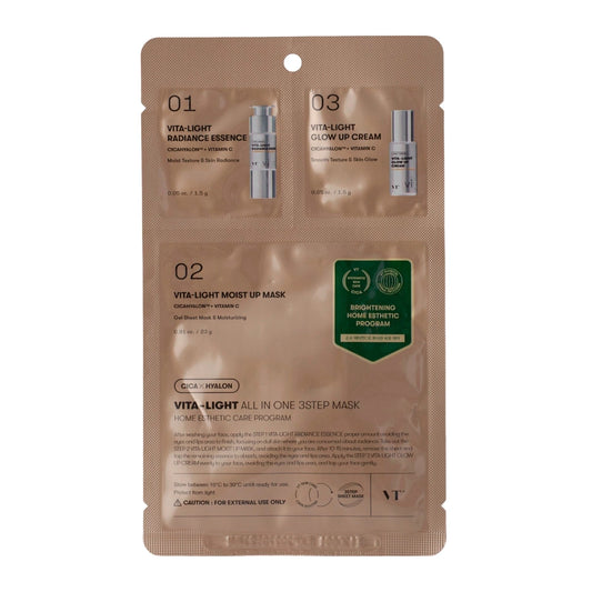 VT Cosmetics - Vita-Light All In One 3Step Mask – Šviesinamoji Lakštinė Veido Kaukė